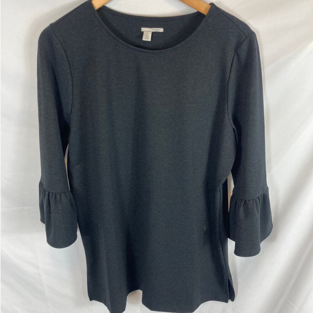 Halogen Bell Sleeve Long Sleeve Tunic Black Size Medium